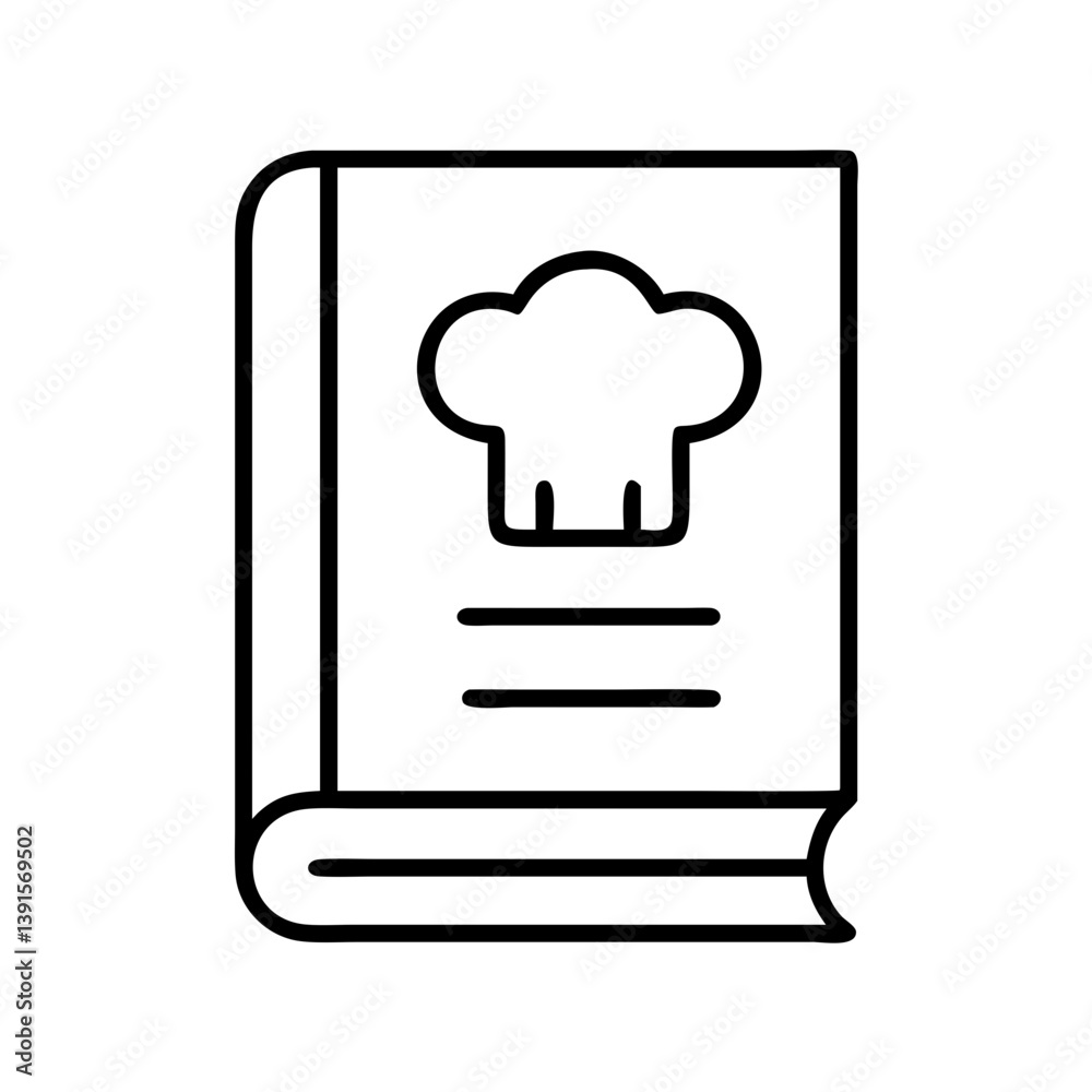 Chef cookbook recipe book vector illustration for culinary arts and cooking guide for chefs and foodies Chef cookbook recipe book vector illustration for culinary arts and cooking guide for chefs and foodies