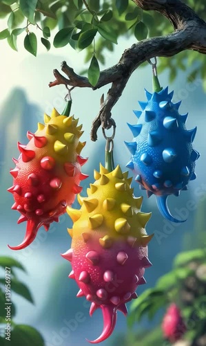 Red berries decorate tree branch, a festive touch of nature's fruit