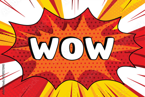 Comic Book Style WOW Explosion Pop Art Graphic Design