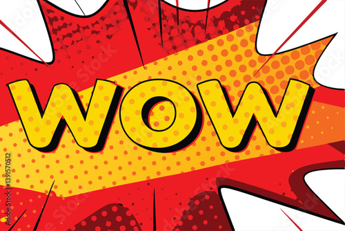 Comic Book Style Wow Speech Bubble Graphic Design