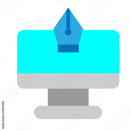 Graphic Design Outsourcing Vector Flat Icon Design