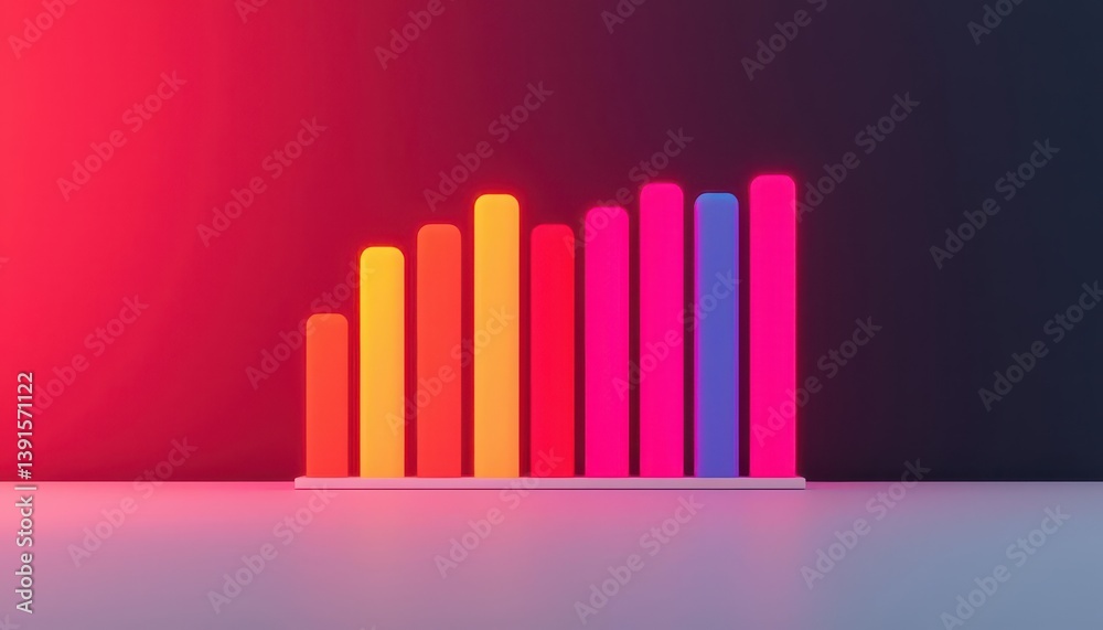 Obraz premium online learning platforms efficiency. A glowing progress bar with milestone markers on a platform dashboard, showcasing step-by-step efficiency in learning goals