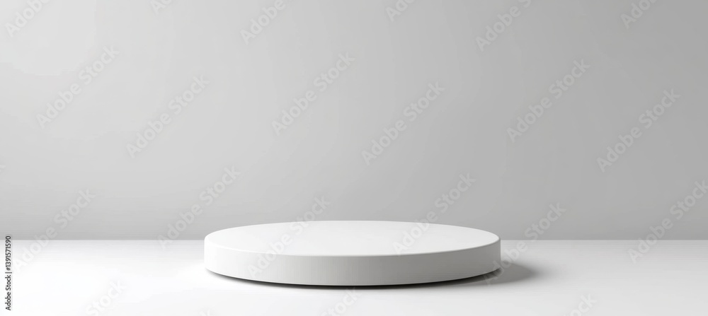 Blank White Circle Display Platform Blank White Circle Display Platform