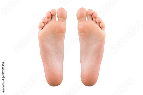 feet isolated on white background. Feet heels