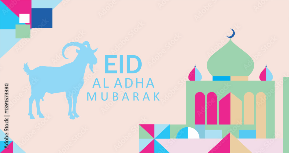 Naklejka premium Selamat Hari Raya Aidil adha Vector Design
