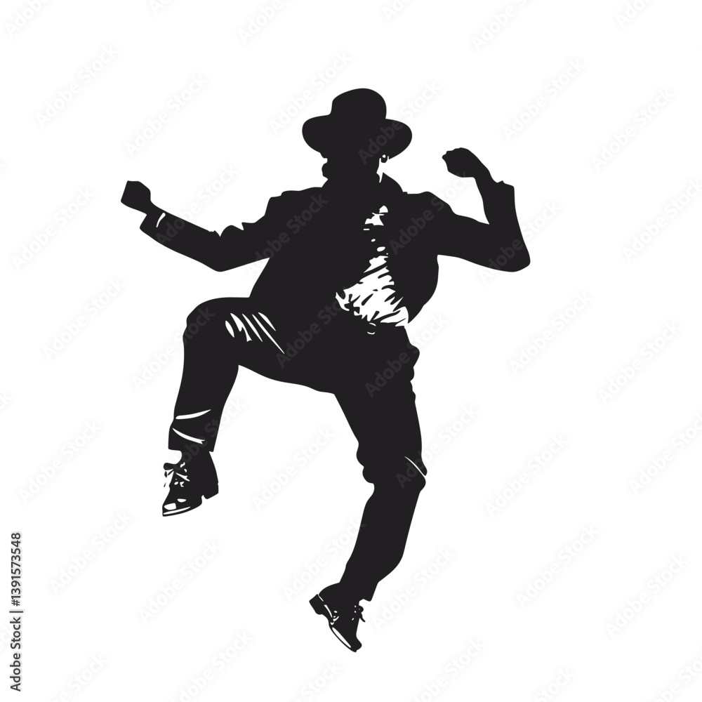 silhouette of a man dancing silhouette of a man dancing