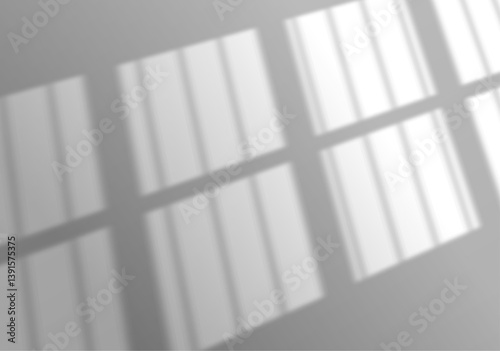 Shadow overlay effect isolated on transparent background, png. Mockup of abstract transparent shadow overlay effect and natural lightning scene. Leaves and window pane shadow overlay effect.