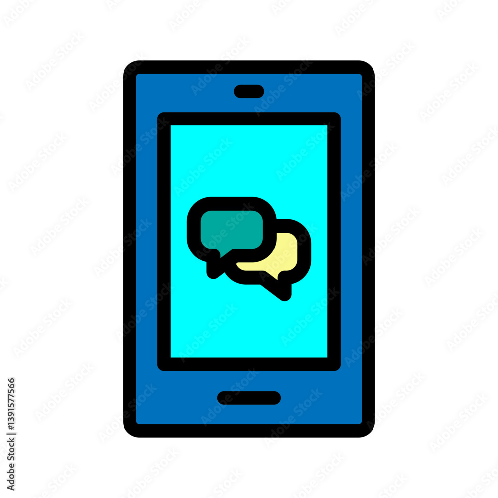 Online Discussion Vector Filled Icon Design Online Discussion Vector Filled Icon Design