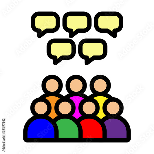 Public Forum Vector Filled Icon Design