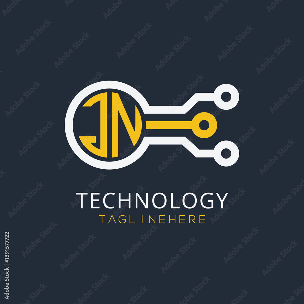 initial monogram for technology logo with circle style design initial monogram for technology logo with circle style design