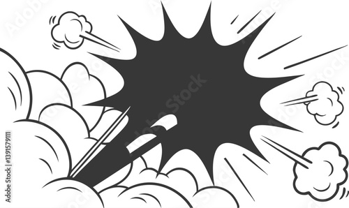 Comic Book Explosion Impact Effect Graphic Design Art