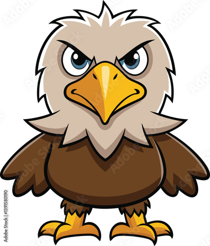 Cute Aquila Eagle Angry Vector 