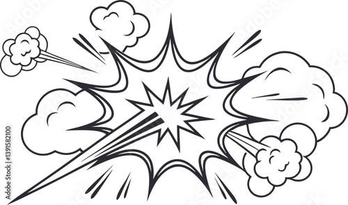 Comic Book Explosion Graphic Design Element Illustration Art