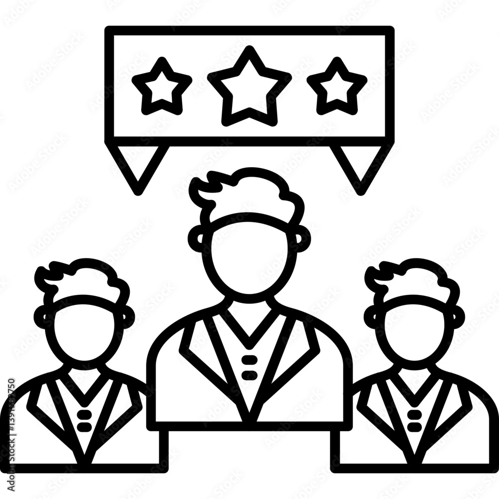 Obraz premium Leadership Presence Icon