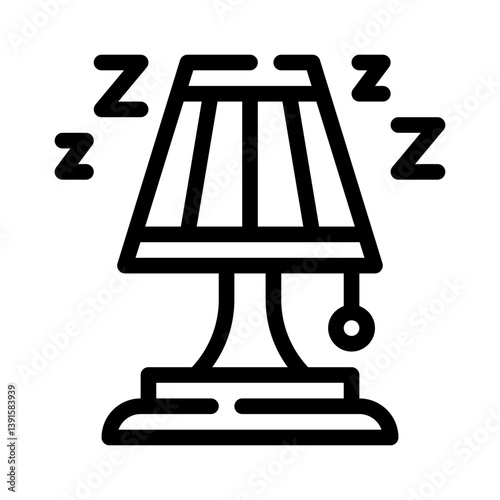 night lamp line icon