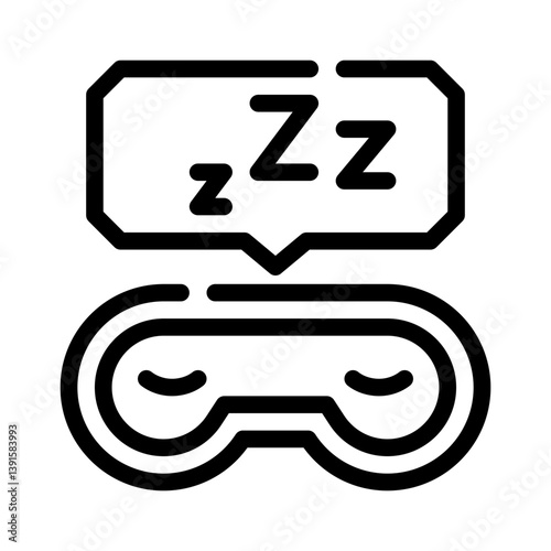 sleep mask line icon