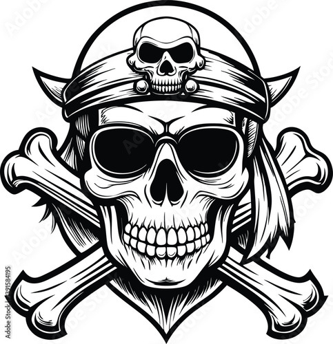"Edgy Skull Artwork for Tattoo, Streetwear, or Graphic Design Inspiration"