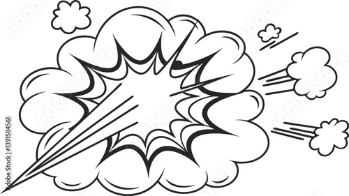 Dynamic Comic Book Explosion Pop Art Style Blast Power