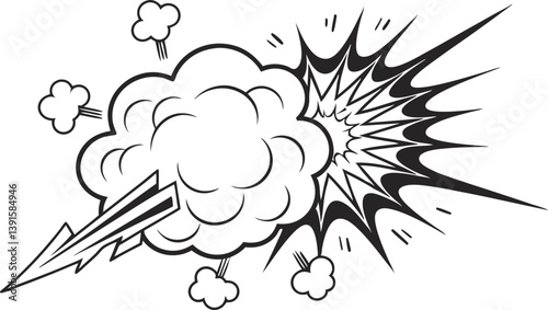 Dynamic Comic Book Explosion Pop Art Style Blast Power