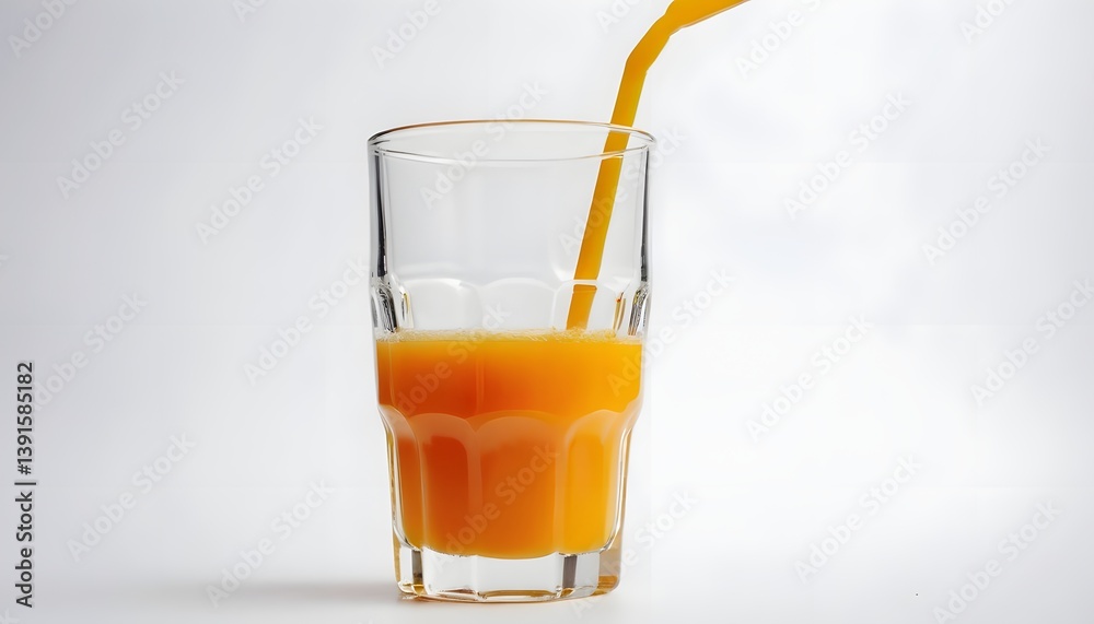 Fresh glass of orange juice with vibrant citrus color and refreshing look Fresh glass of orange juice with vibrant citrus color and refreshing look