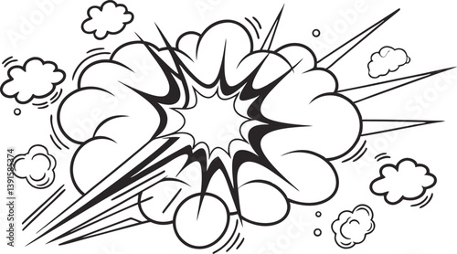 Dynamic Comic Book Explosion Pop Art Style Blast Power