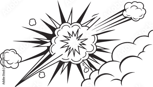 Dynamic Comic Book Explosion Pop Art Style Blast Power