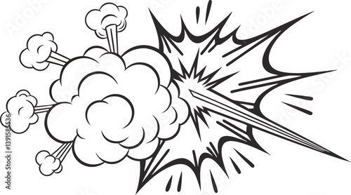 Dynamic Comic Book Explosion Pop Art Style Blast Power
