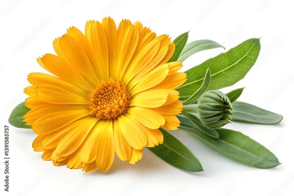 Fototapeta premium calendula flowers isolated on white background
