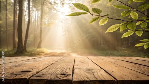 sunny morning in the forest