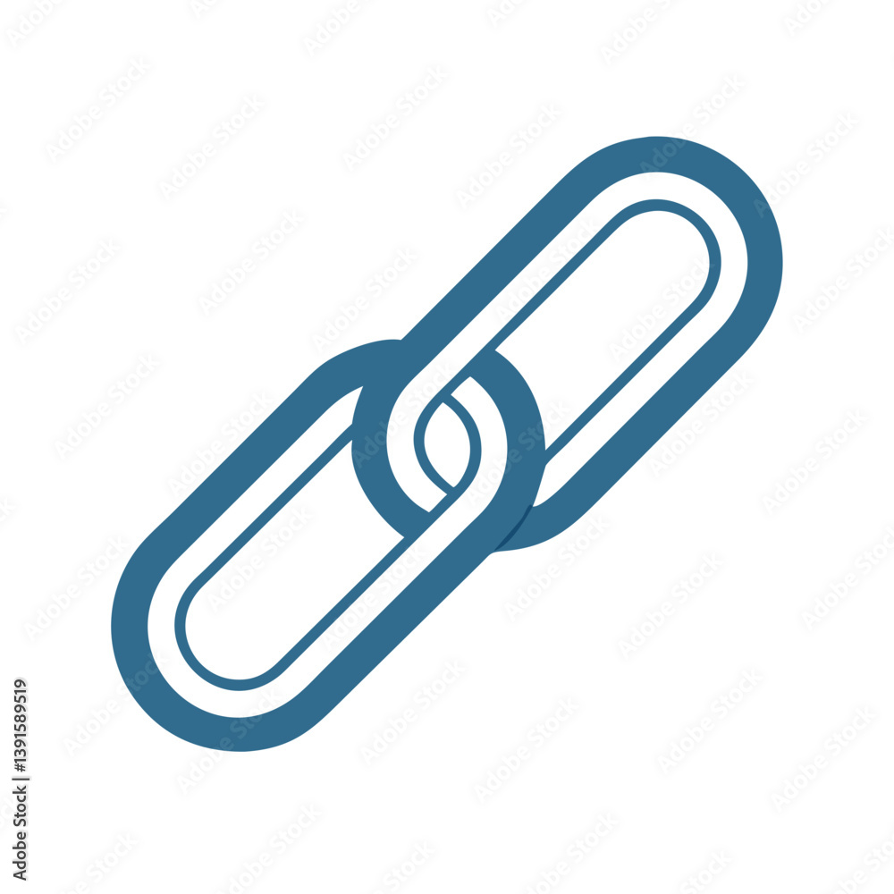 Chain Link Representing Connection or Hyperlink Icon Design Chain Link Representing Connection or Hyperlink Icon Design