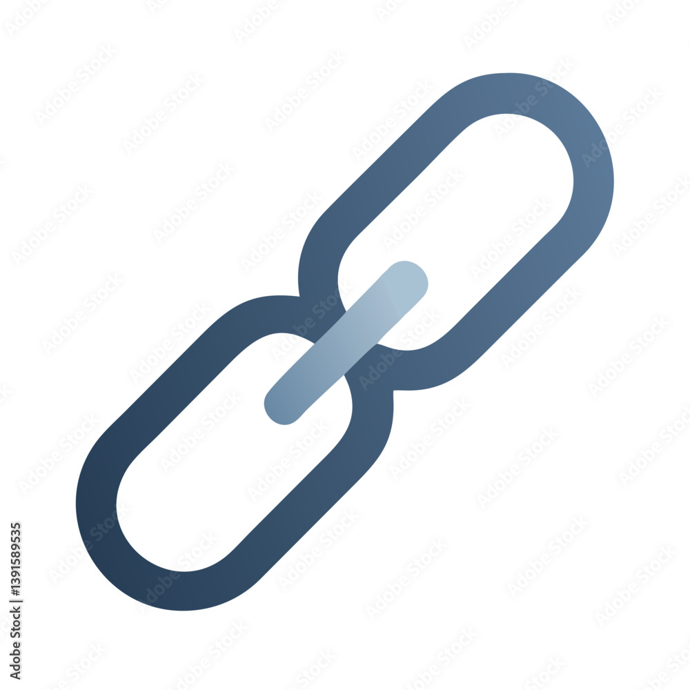Chain Link Representing Connection or Hyperlink Icon Design Chain Link Representing Connection or Hyperlink Icon Design