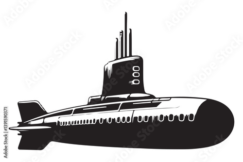 Modern Submarine Vessel Vector Art A Symbol of Naval Power