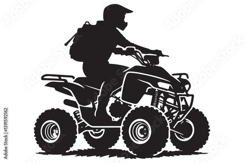 All Terrain Vehicle Silhouette Vector Design for Off Road Adventures
