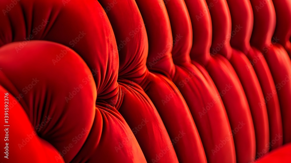 Fototapeta premium Luxurious Red Velvet Pillow for Comfort and Style in Home Decor