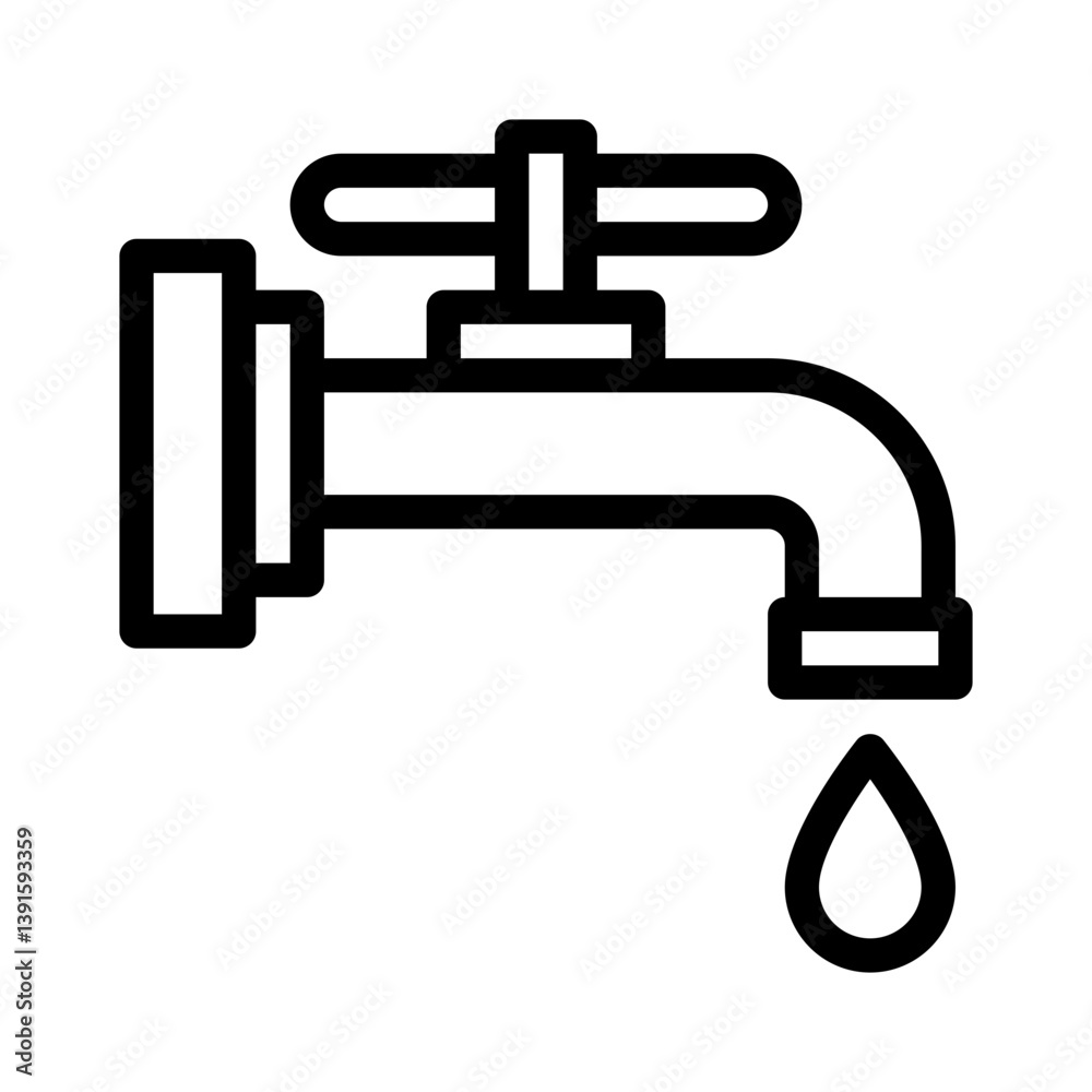 faucet line icon faucet line icon