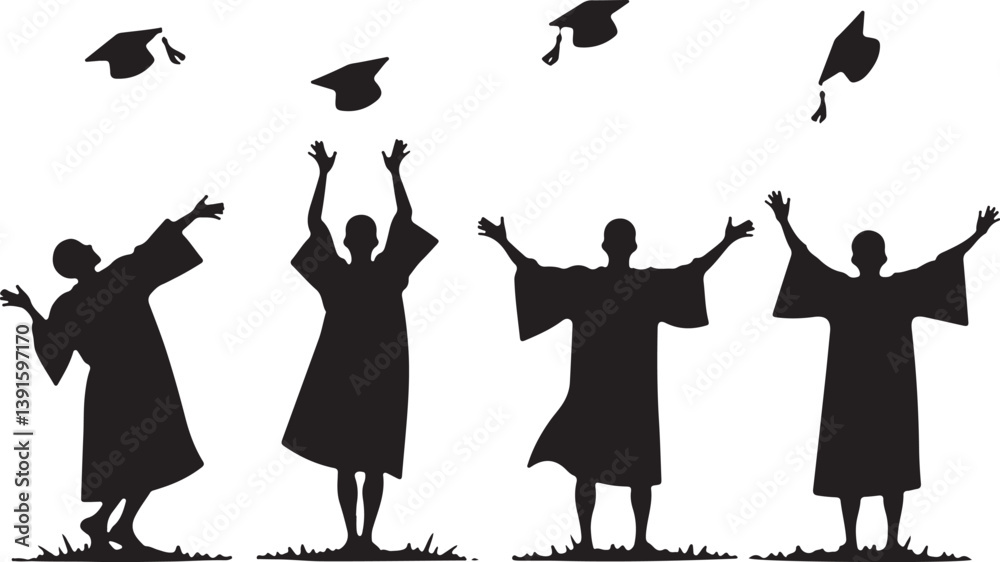 Obraz premium vector silhouettes of people