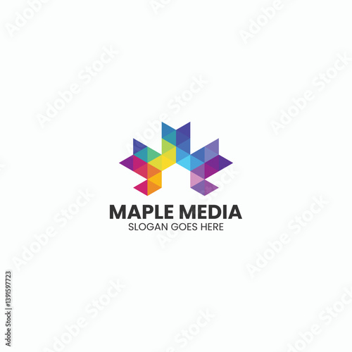 Maple Media Gradient Colorful Logo