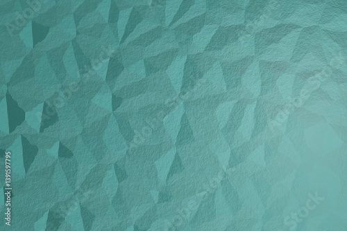 Medium aquamarine rough texture with polygonal relief. Light is coming from right