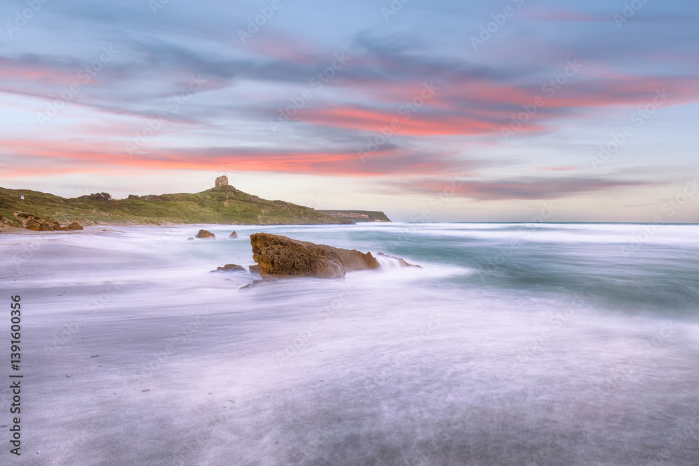 Unbelivable view of Capo San Marco Lighthouse on Del Sinis peninsula.