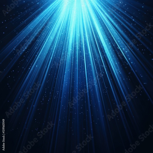 Blue light beam in space