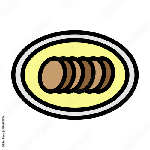 Sauerbraten Vector Filled Icon Design
