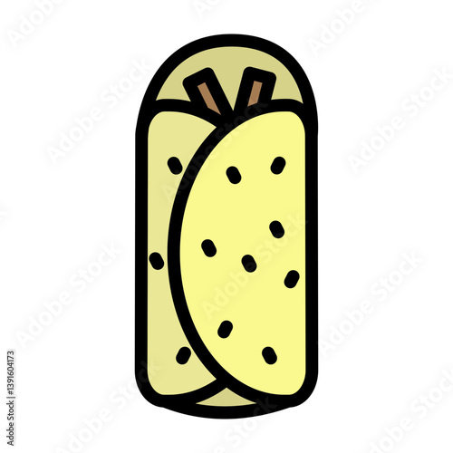 Fajitas Vector Filled Icon Design