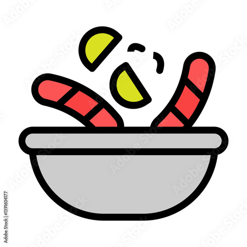 Ceviche Vector Filled Icon Design