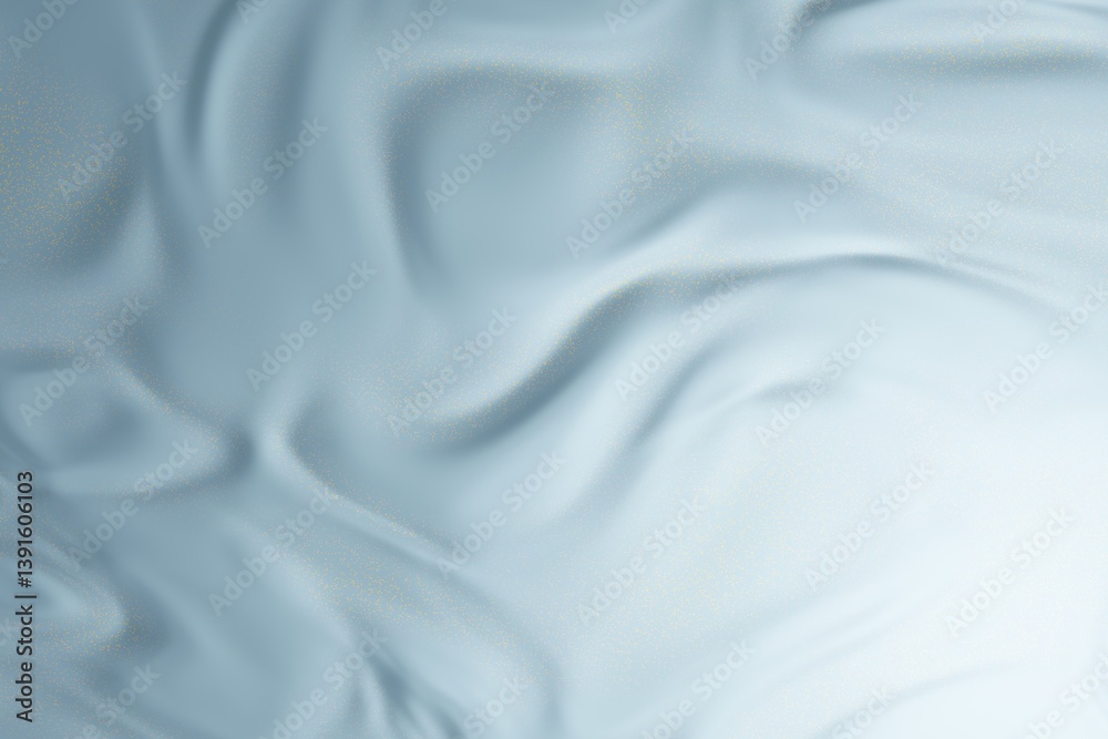 Columbia blue luxury texture imitating silk with folds and glitter. Light is coming from bottom right