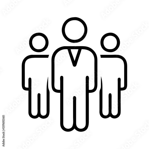 Teamwork and collaboration icon vector for business management and human resources representation and design