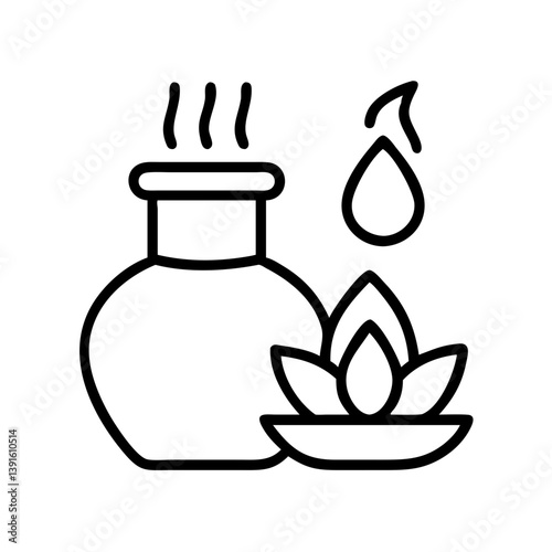 Aromatherapy essential oil diffuser with lotus flower for spa wellness and relaxation treatment 100