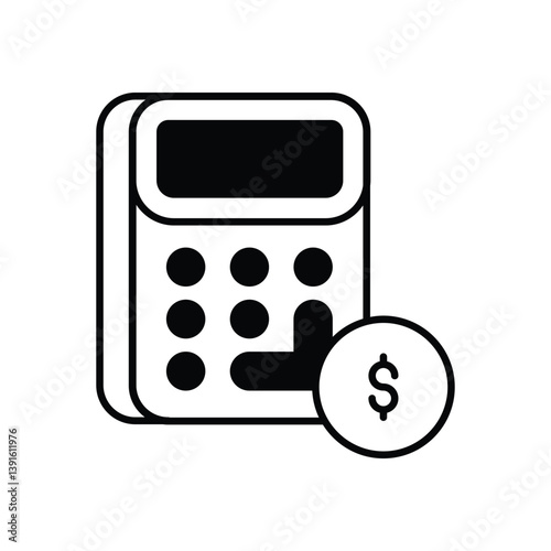 Calculator icon vector stock illustration