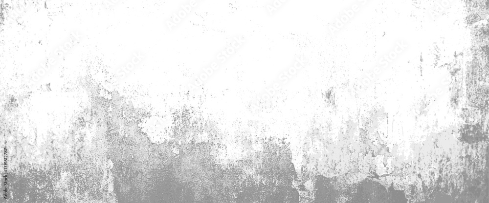 Vector old black and white wall cement grey white background with space