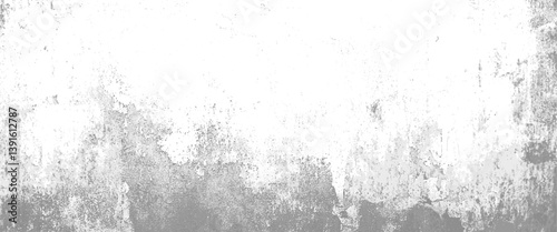 Vector old black and white wall cement grey white background with space 