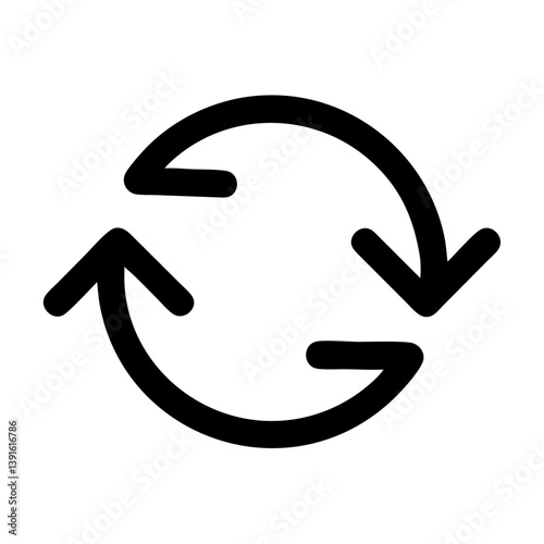 Circular Arrows Representing Sync or Refresh Icon Design